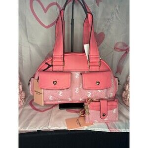 JUICY COUTURE DENIM PACK IT UP BOWLER BAG AND WALLET SET